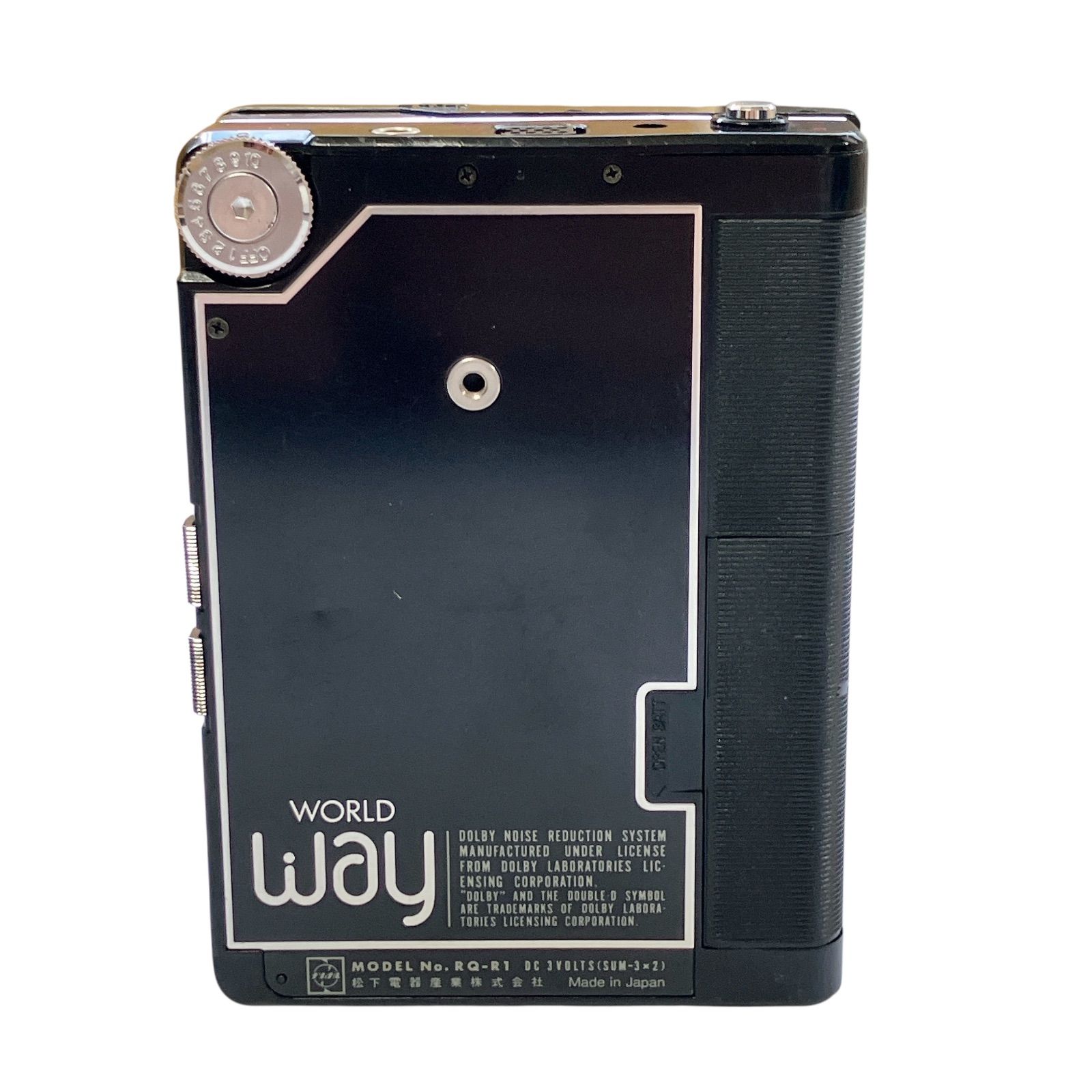 ナショナル　RQ-R1 WORLD WAY ポータブルカセットプレーヤーブラック NK3【動作確認済み】NATIONAL ナショナル WORLD WAY カセット