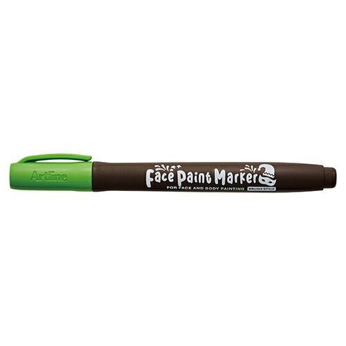 まとめ シャチハタ フェイスペイントＭ 筆 イエローグリーン ブラシタイプ KFFF-YG ×50セット