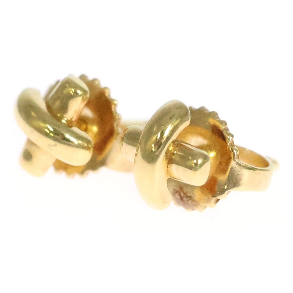 TIFFANY - Co. ティファニー クロスステッチ スタッドピアス K18YG イエローゴールド