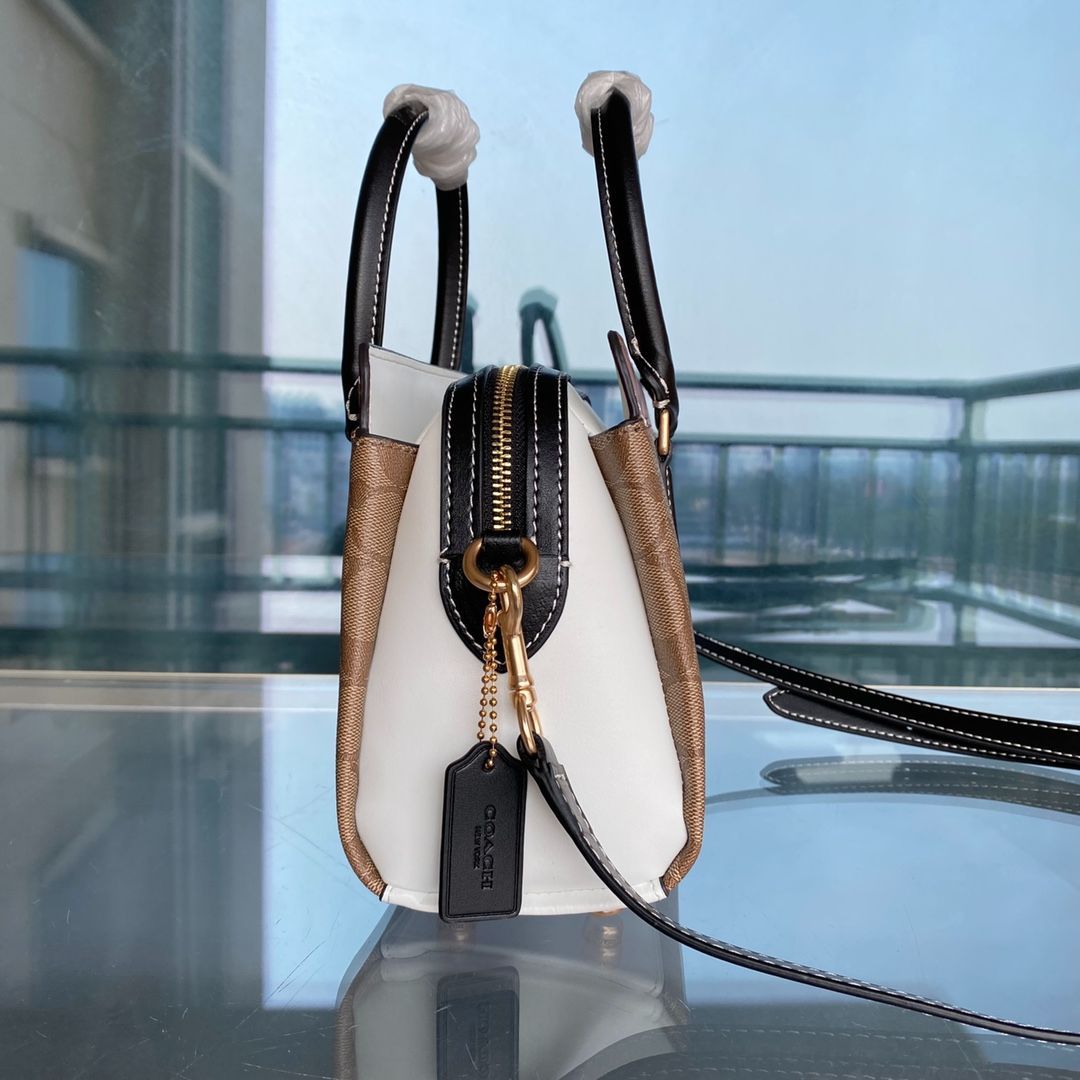 COACH コーチ シグネチャー ハンドバッグ トートバッグ　ブラウン系 ✨極美品 COACH コーチ バック ハンドバッグ シグネチャー ブラウン