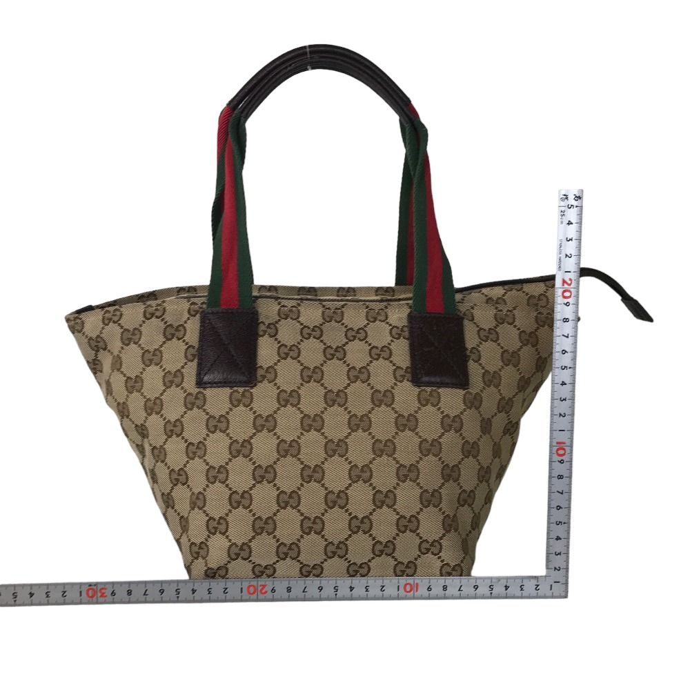 GUCCI GGキャンバス シェリーライン トート 131228 ベージュ-