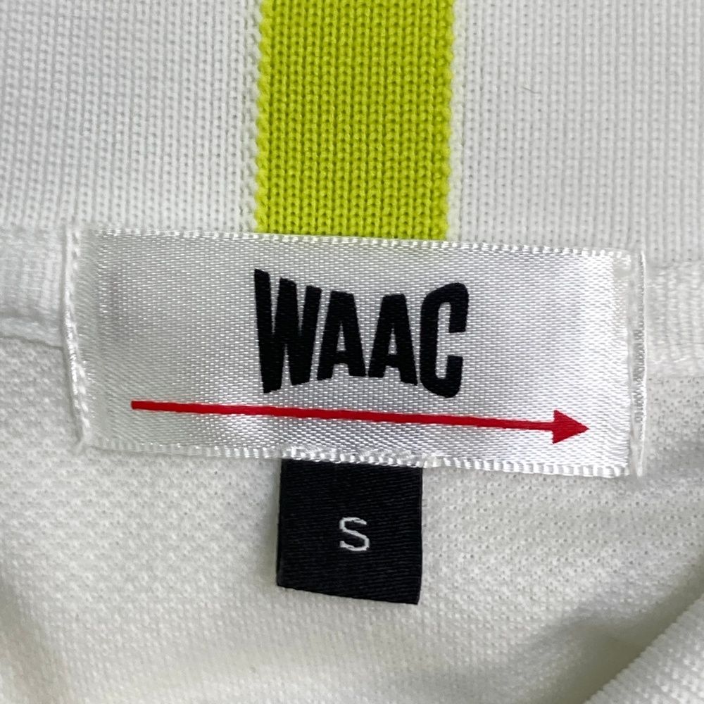 サイズ：S WAAC ワック  半袖ポロシャツ  ホワイト系 [240101474566] ゴルフウェア メンズ ストスト サイズ：S WAAC ワック 半袖ポロシャツ ホワイト系