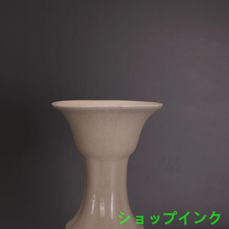 宋定窯白釉花瓶を開きま  景徳鎮 陶磁器 装飾品 現代工芸品美術品 置物 宋定窯白釉花瓶を開きま 景徳鎮 陶磁器 装飾品 現代工芸品美術品