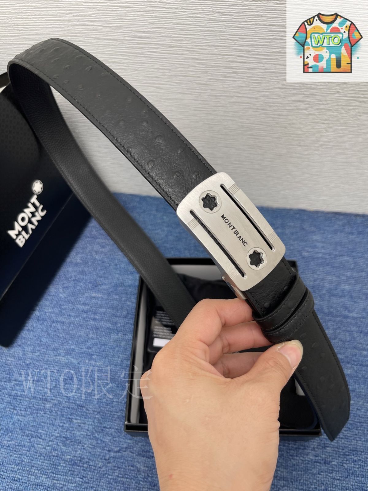 MONTBLANC モンブランメンズ未使用ベルト 今日特価】Montblanc モンブラン メンズ レザーベルト - メルカリ