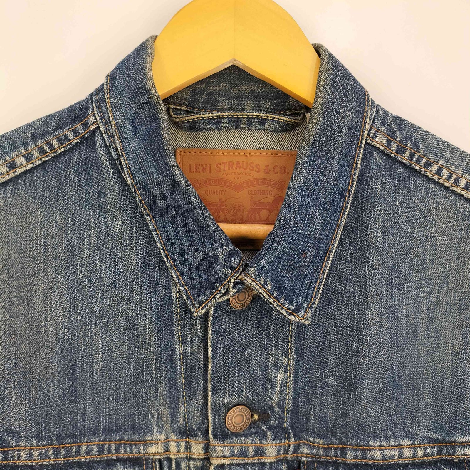 NewVintage古着03'年製メキシコ製リーバイスデニムジャケット Levi's メキシコ製 グリーン デニムジャケット – 古着屋Top of
