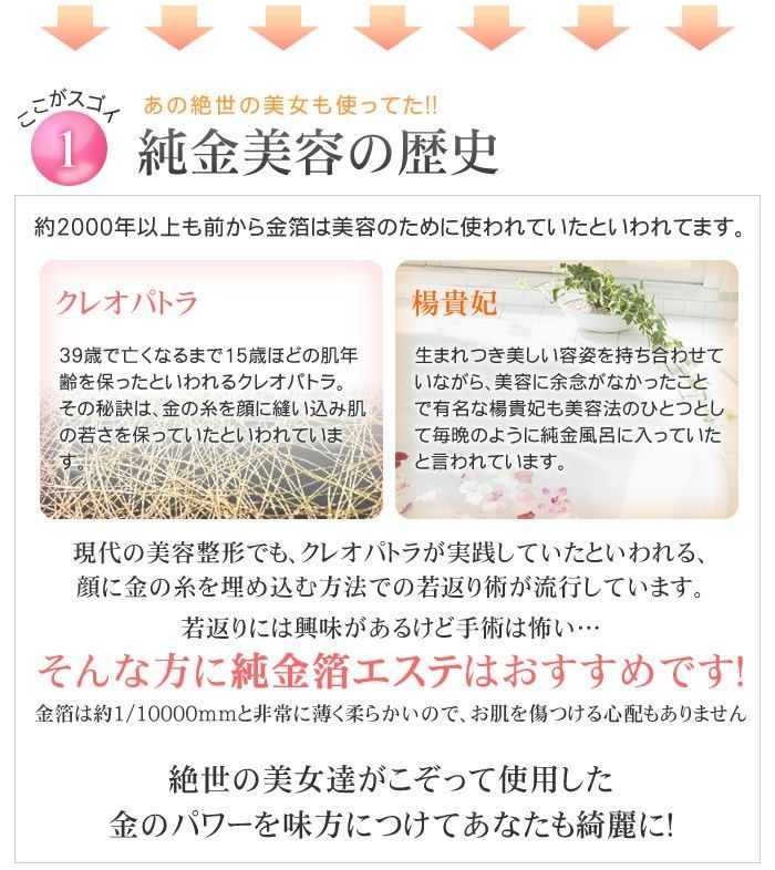 エステ用純金箔
