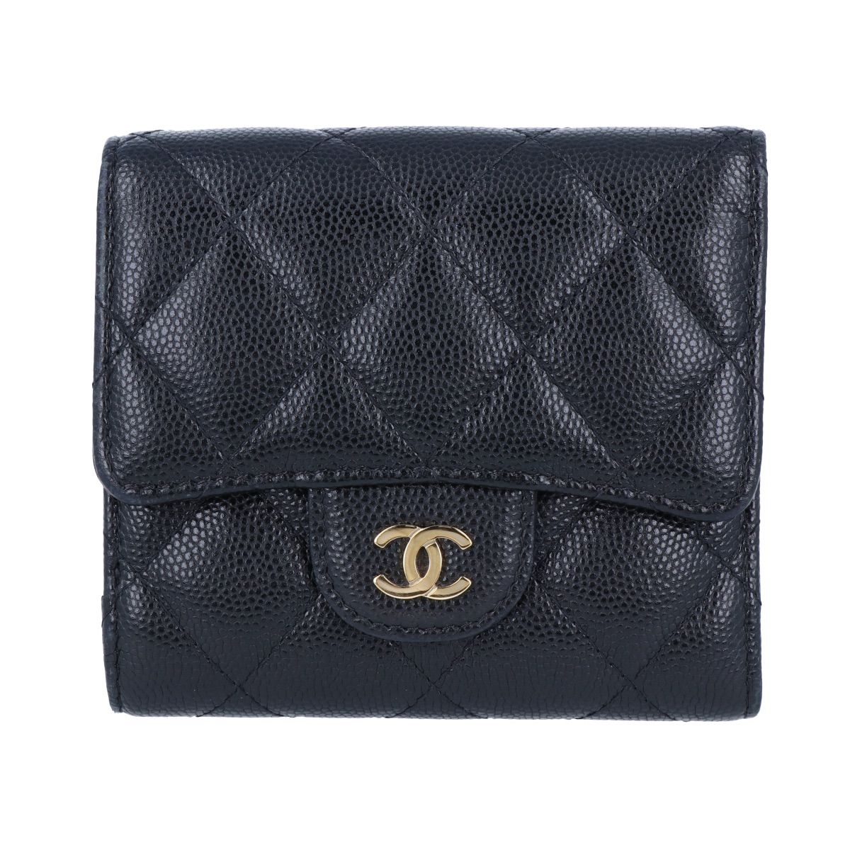 CHANEL】シャネル マトラッセ フラップウォレット キャビア