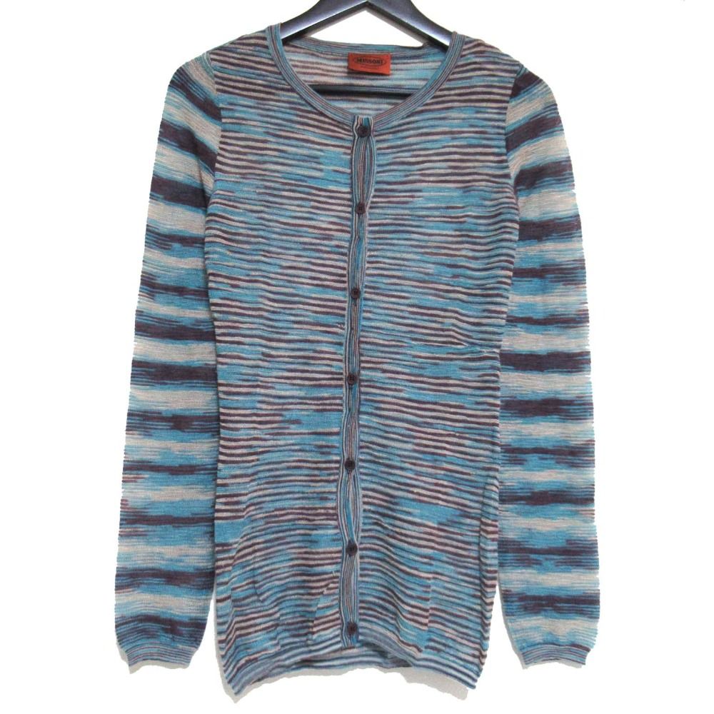 MISSONI ミッソーニ ボーダー柄 長袖 ニット カーディガン