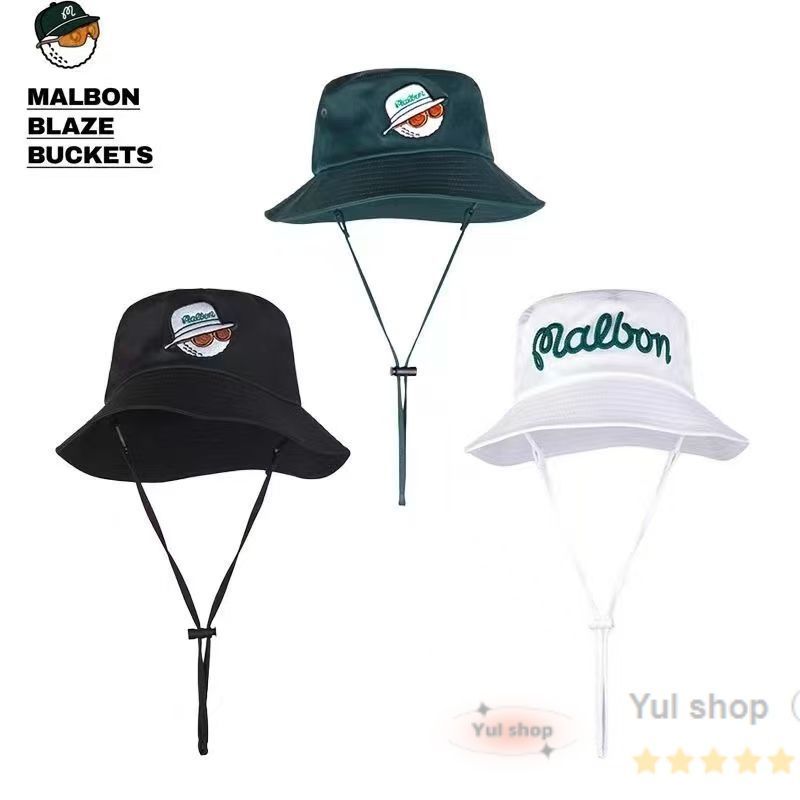 Malbonバケットハット ゴルフ帽（3カラー展開） ホワイト