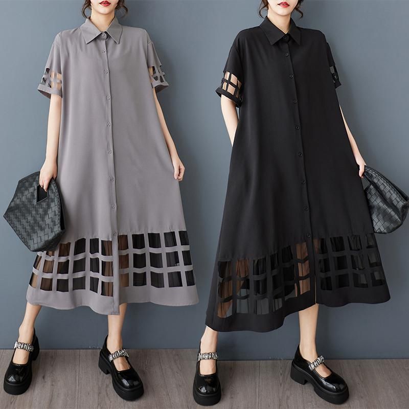 大きいサイズ ワンピース シアー レディース 春夏 新品 半袖