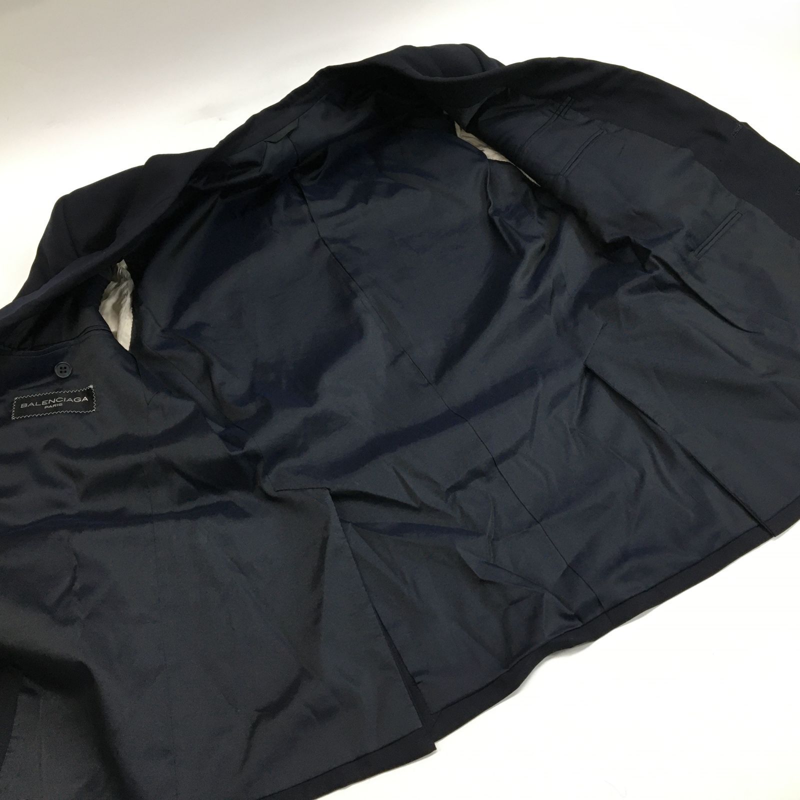 BALENCIAGA バレンシアガ テーラードジャケット ネイビー 無地