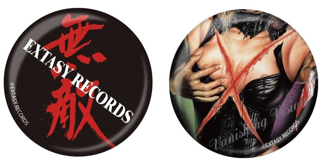 X JAPAN YOSHIKI EXTASY RECORDS 無敵＆Vanishing Vision バッジセット 
