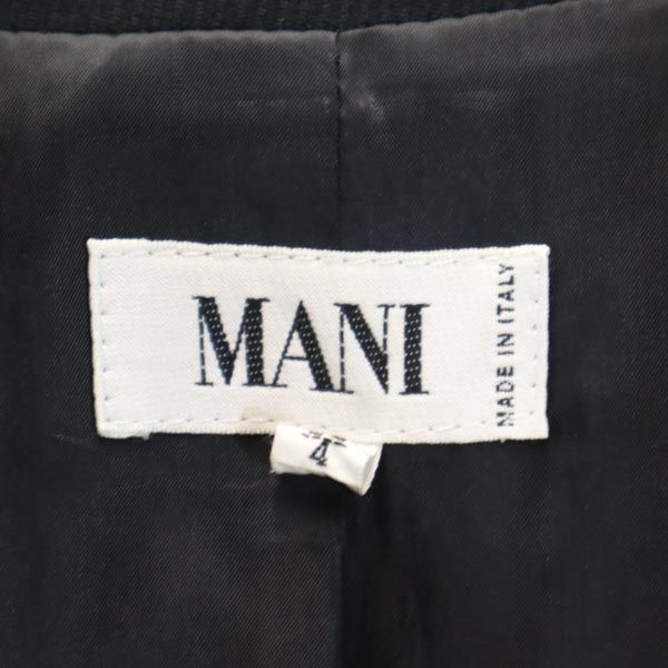 マーニ パンツスーツ 上下 セットアップ テーラードジャケット 38 黒系 MANI  イタリア製 レディース   【221011】