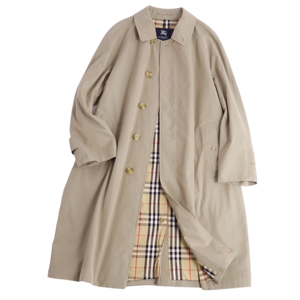BURBERRY ステンカラーコート バルマカーンコート ライナー付 L バーバリー ステンカラーコート バルマカーンコート ライナー