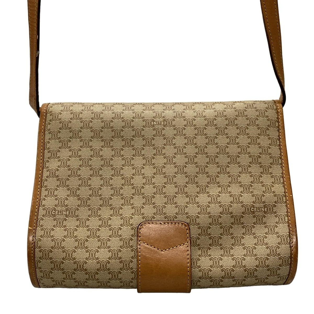 CELINE ショルダーバッグ ベージュ/ブラウン CELINE(セリーヌ) ショルダーバッグ マカダム柄 ベージュ