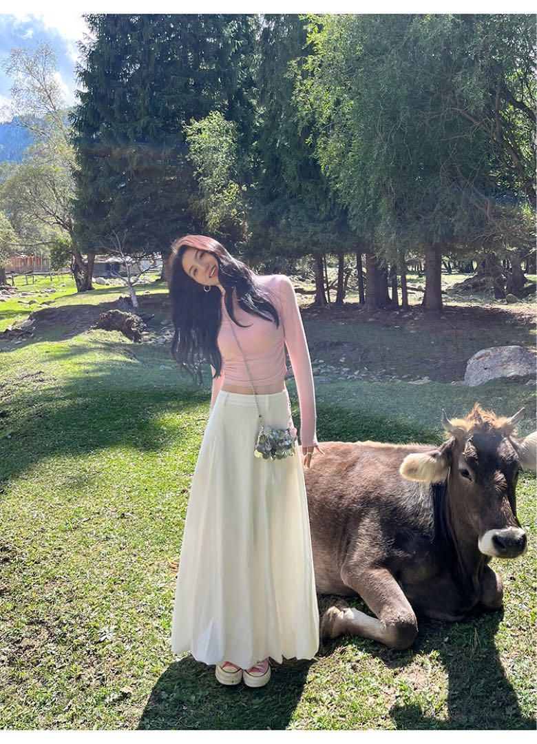 春の上品 ロング花柄レーススカート デートにも最適 GULLKHAN_COM