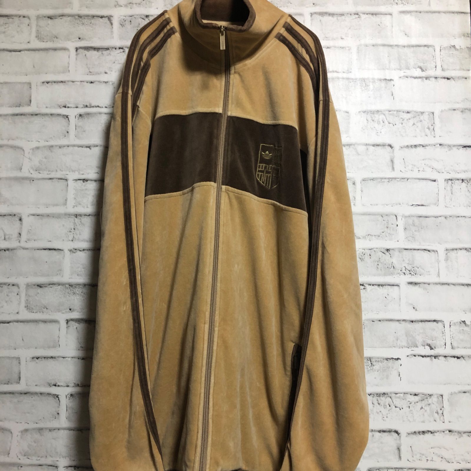 希少デザインXXL⭐️90s adidas ベロアトラックジャケット