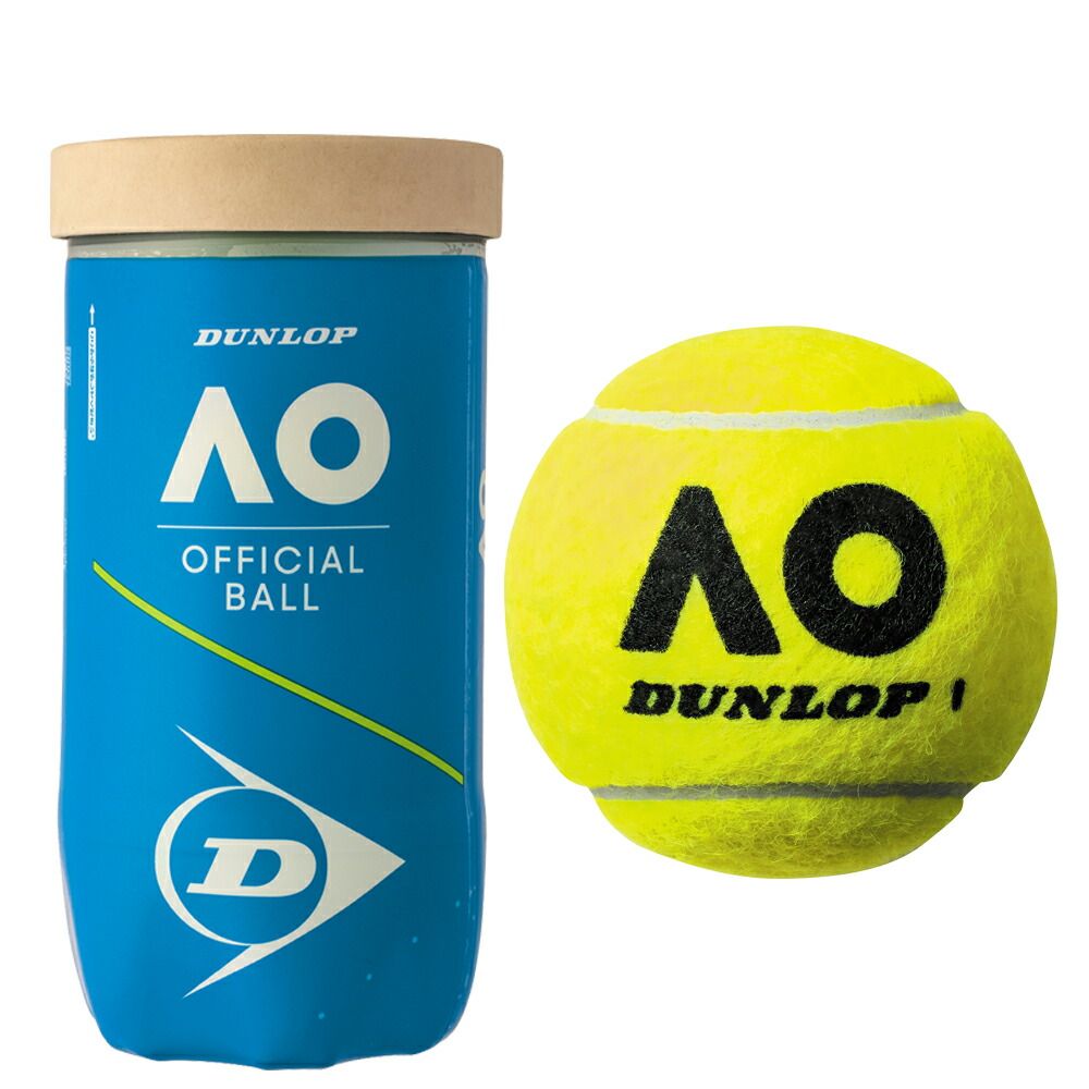 ダンロップ DUNLOP Australian Open オーストラリアンオープン 大会使用球 公式ボール AO 2球入 2個入 1箱 30缶〔60球〕 テニスボール DAOBYL2CS60