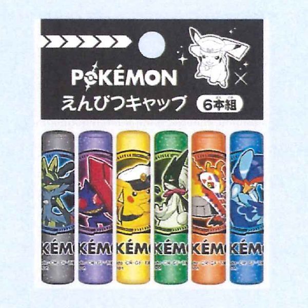 ポケットモンスター ポケモン えんぴつキャップ 鉛筆キャップ 6本組