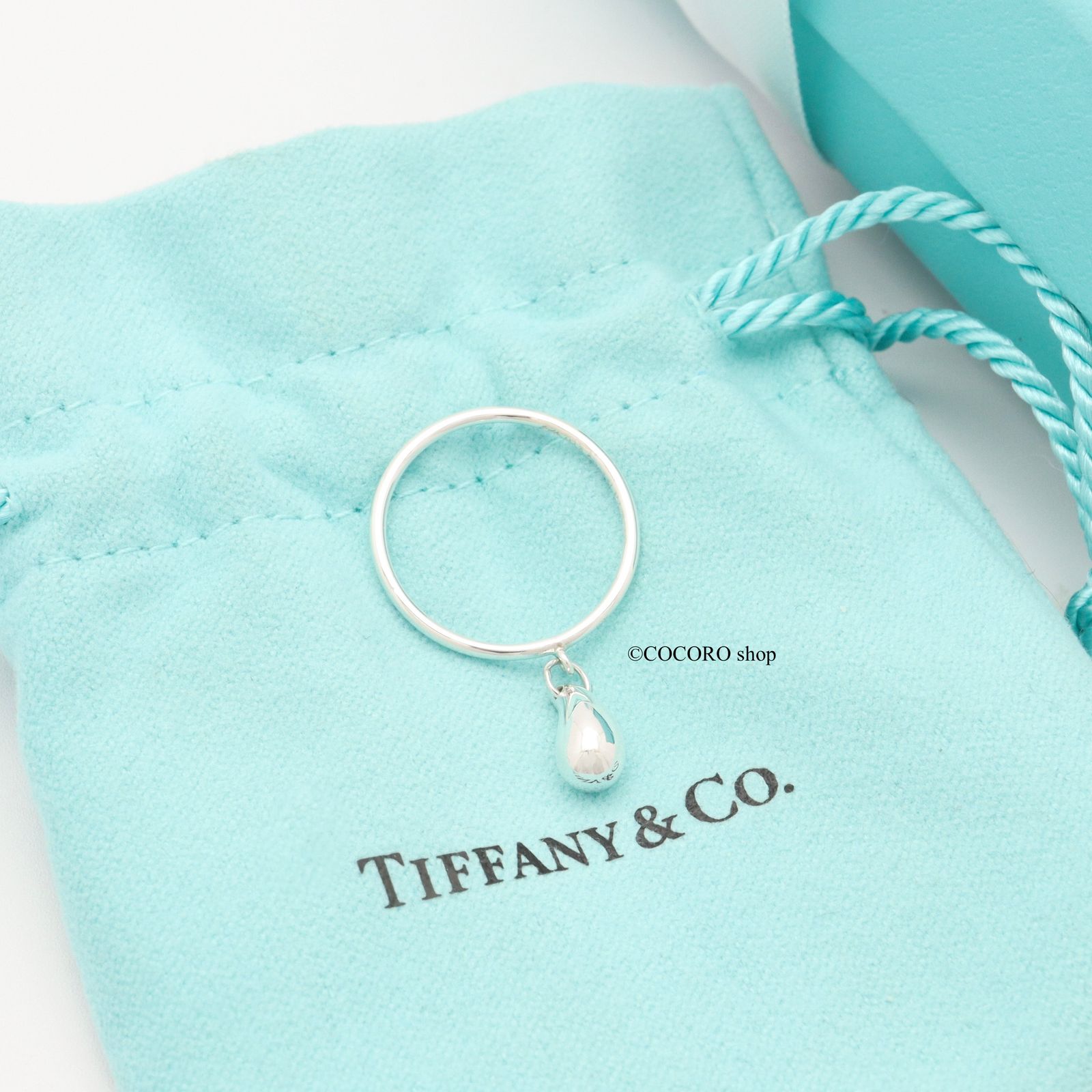 【美品】ティファニー TIFFANY＆Co. エルサペレッティ ティアドロップ リング AG925