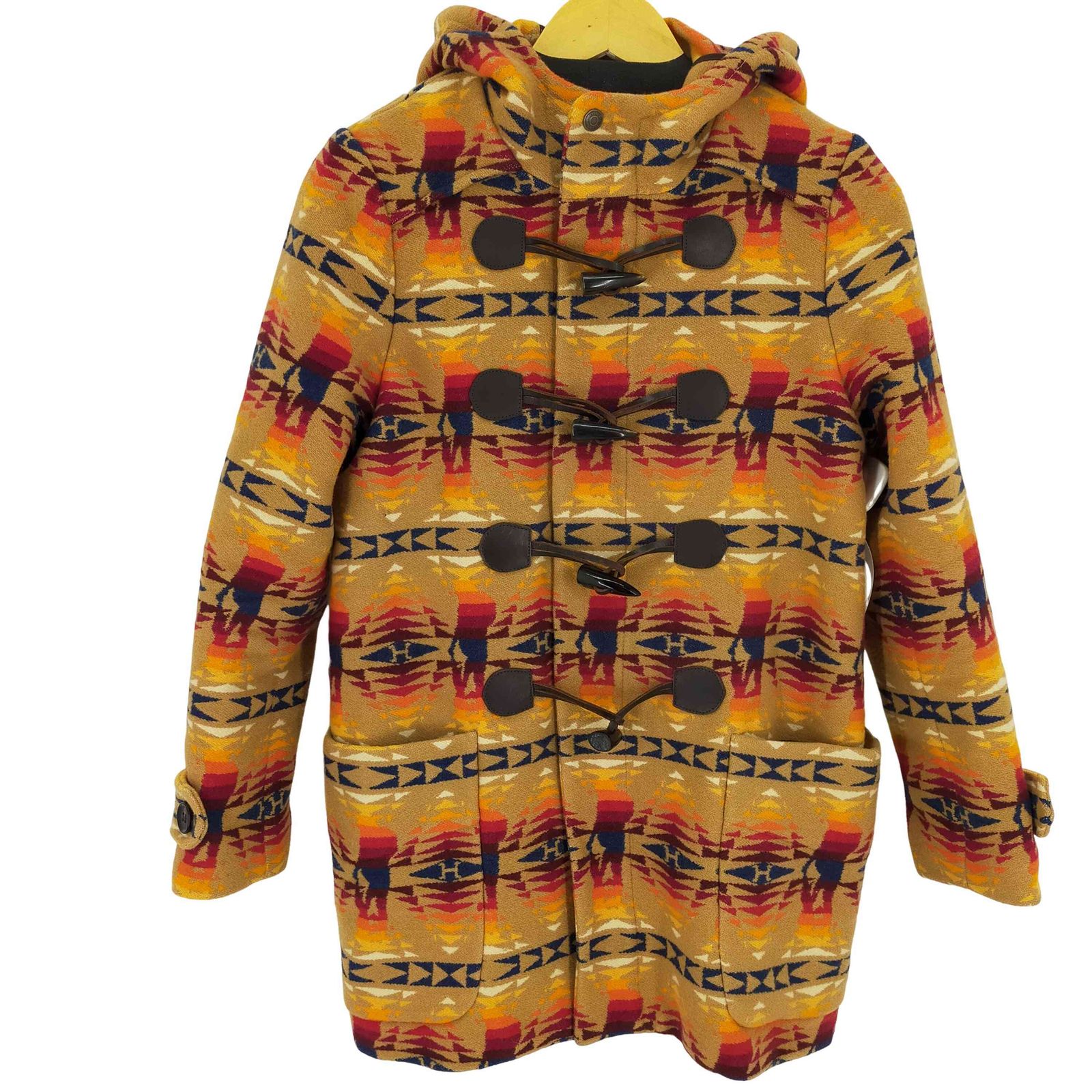 ペンドルトン PENDLETON TIMES総柄 ダッフルコート 民族 ネイティブ柄 レディース