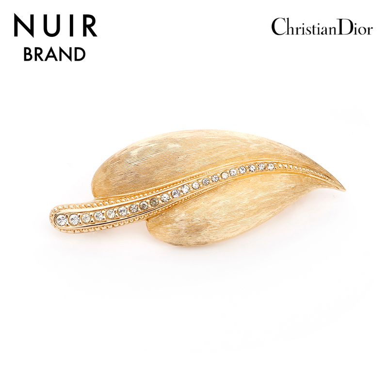 Dior リーフブローチ Christian Dior リーフデザイン ピンバッチ - メルカリ