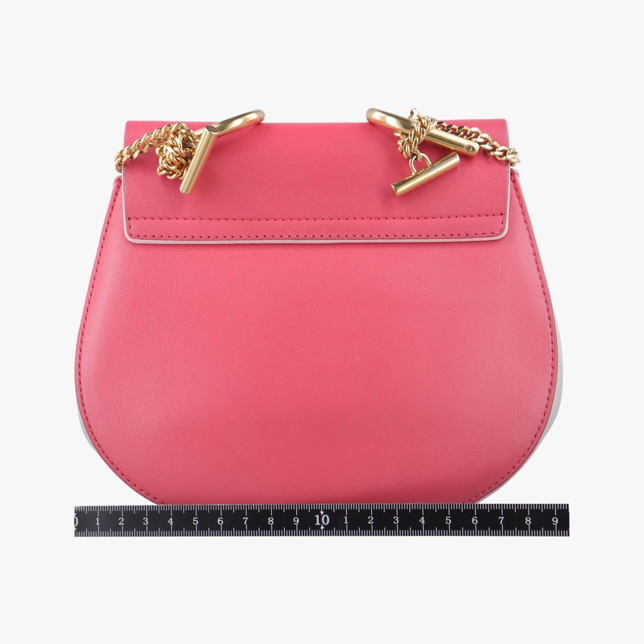 クロエChloeドリュー ピンク×ホワイト レザー 03 15 70 65 6