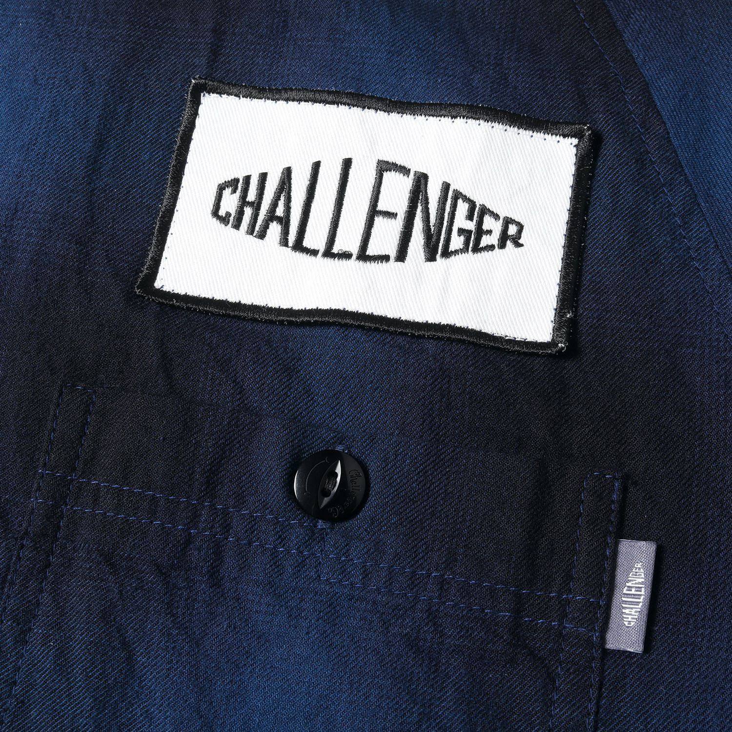 CHALLENGER チャレンジャー シャツ サイズ:M 21AW ワッペン付き オンブレチェック ワーク シャツ L/S CHECK WORK  SHIRT ネイビー ブラック 紺黒 トップス カジュアルシャツ 長袖 - メルカリ