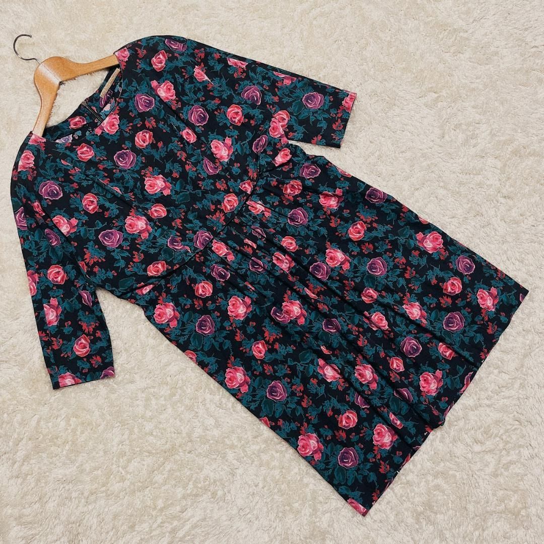 美品【leun logette】ルールロジェット 花柄 バラ 七分丈 497 - メルカリ