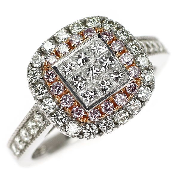 GSTV k18SV950 ハート フリーリング GSTV PT950 ダイヤモンド ベルト