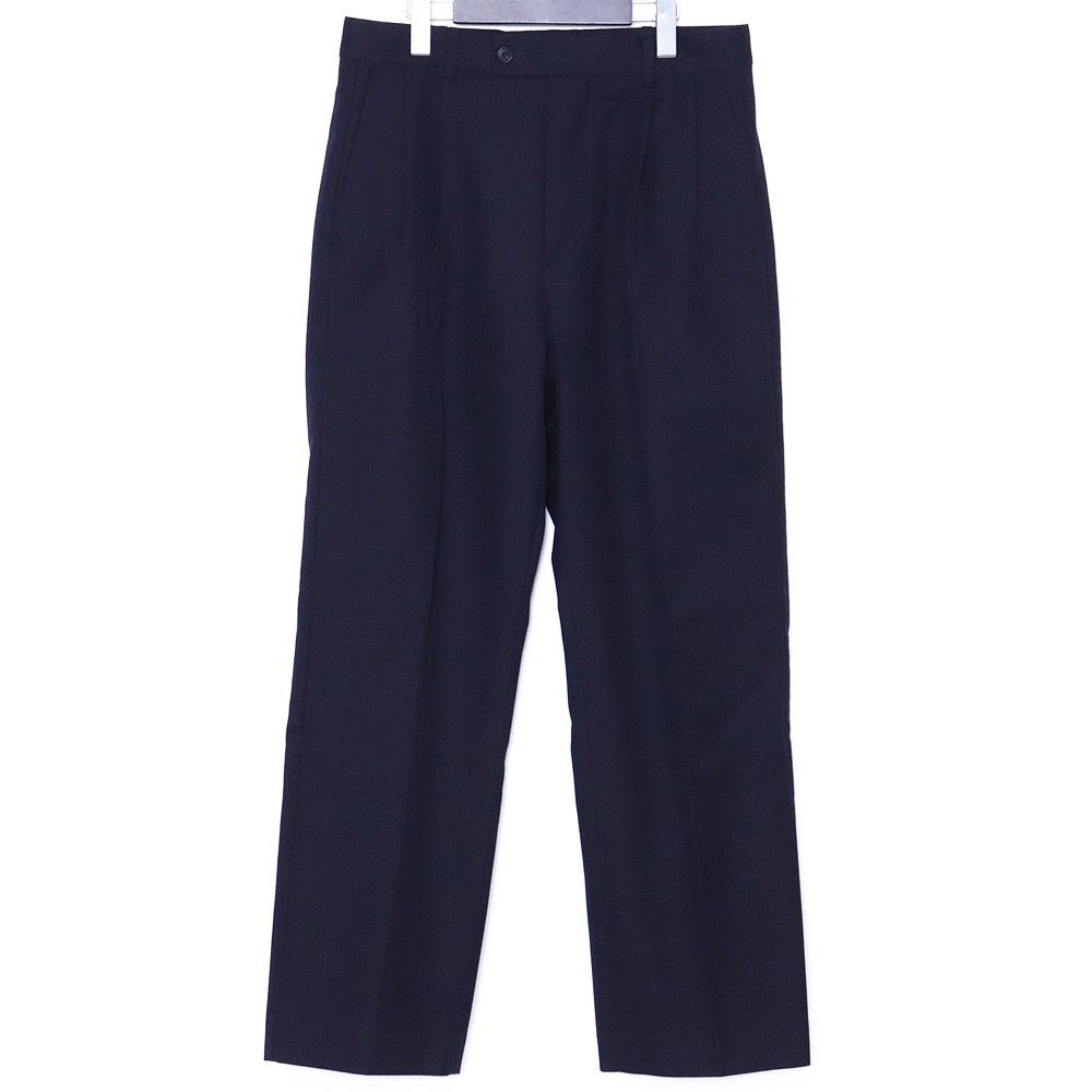 【完売】キャプテンサンシャイン KS22FPT01 2プリーツトラウザー KAPTAIN SUNSHINE 2 Pleats Trousers サイズ34 ネイビー