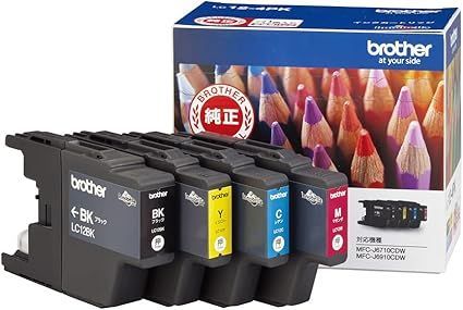 ブラザー純正 ブラザー工業 Brother Industries インクカートリッジ4色パック エコパッケージ LC12-4PK-E 対応型番 MFC-J6710CDW MFC-J710D DCP-J940N DCP-J540N 他