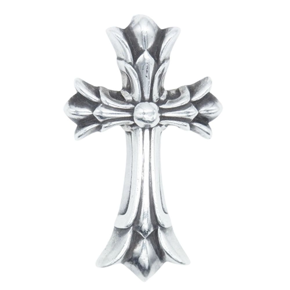 CHROME HEARTS クロムハーツ 原本有 DBL CH CRS SML スモールダブルCHクロス ペンダント ネックレス トップ シルバー系
