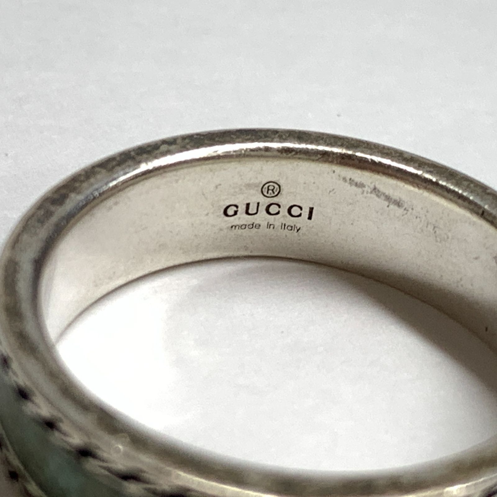 f001 B GUCCI/グッチ AG925 5.8g インターロッキングG エナメル