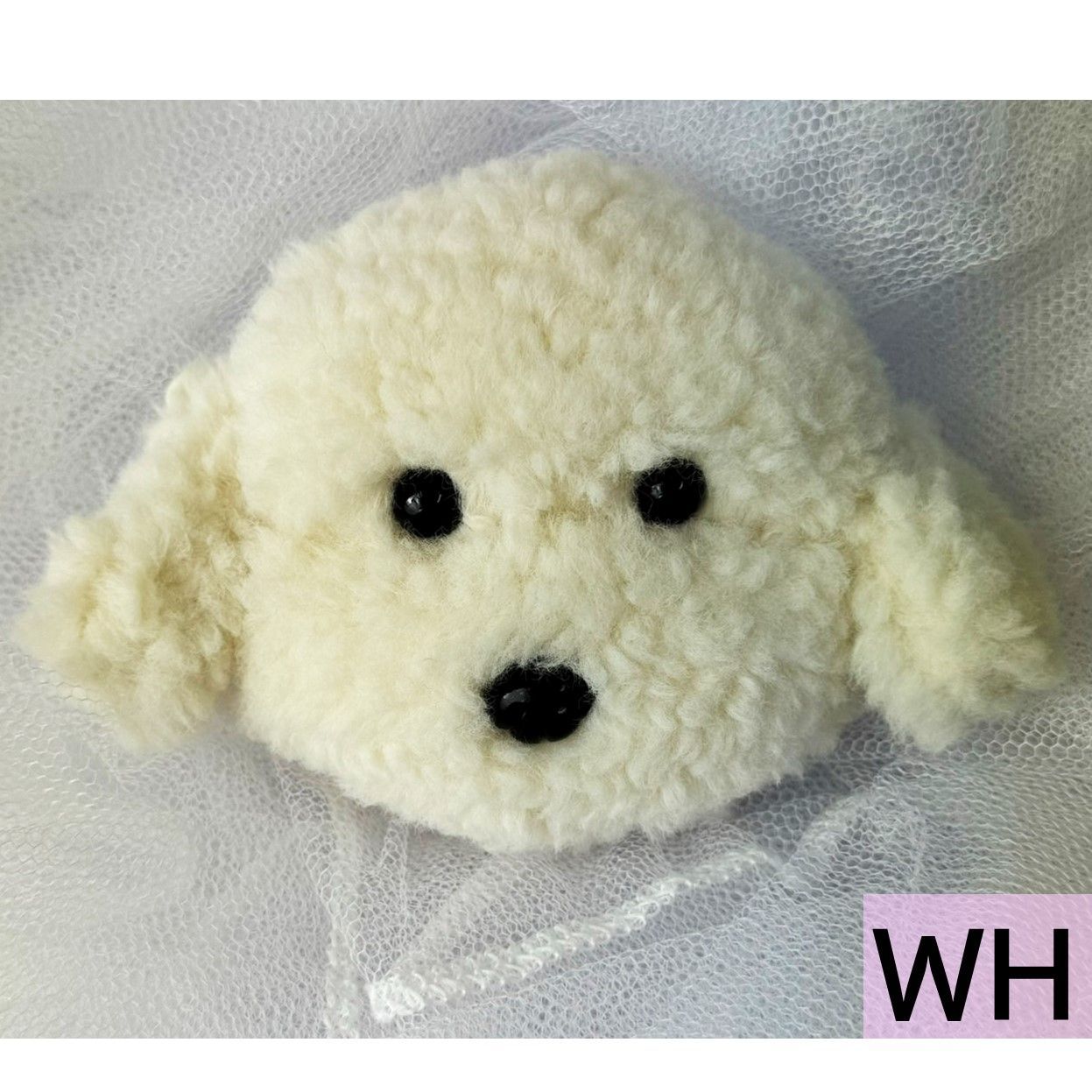 トイプードル あみぐるみ ミニポーチ バッグチャーム プードル トイプードル ポーチ キーホルダー チャーム