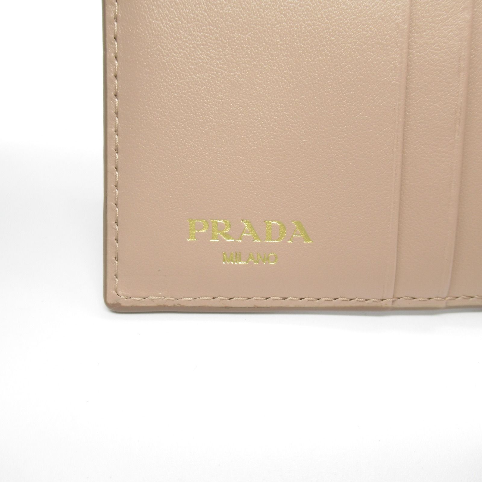 プラダ三つ折り財布 PRADA折財布　ベージュ PRADA プラダ 三折財布小銭入付き 1MH044 QHH F0236 レディース