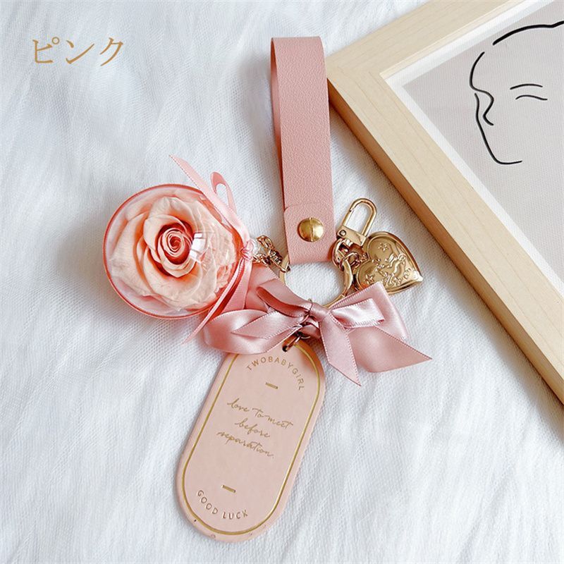 新品プリザーブドフラワー キーホルダー 枯れない花 女性 女友達