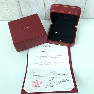 カルティエ ダムール ピアス 片耳用 YG Au750 0.5g イエローゴールドXS 