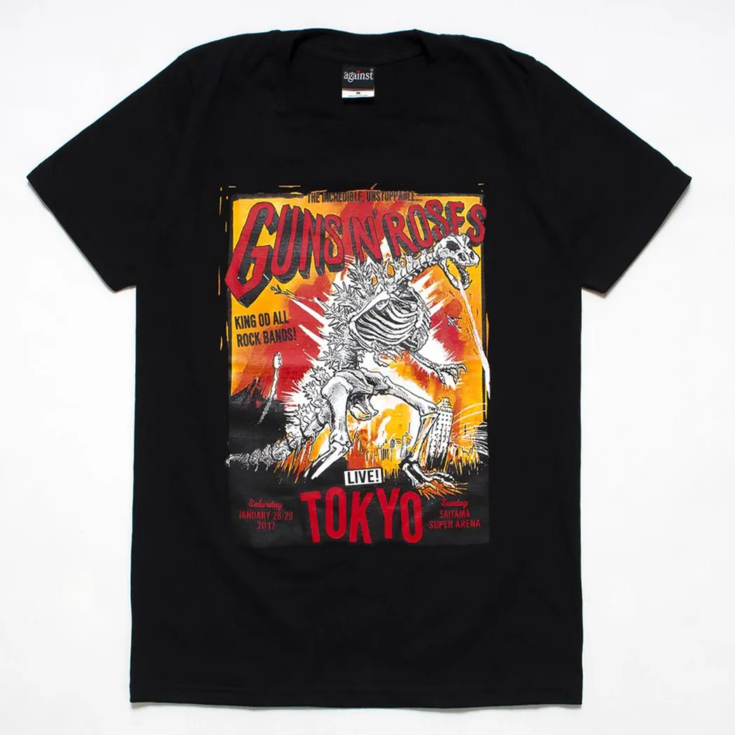 Guns N' Roses ガンズ ゴジラ Tシャツ 埼玉 東京 2017 ガンズアンド