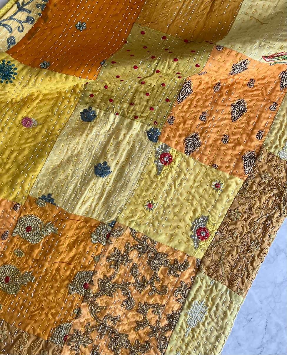 105ꕤ︎︎パッチワーク 手作りカンタキルト プリント マルチカバー 手作り 105ꕤ︎︎パッチワーク 手作りカンタキルト プリント マルチ