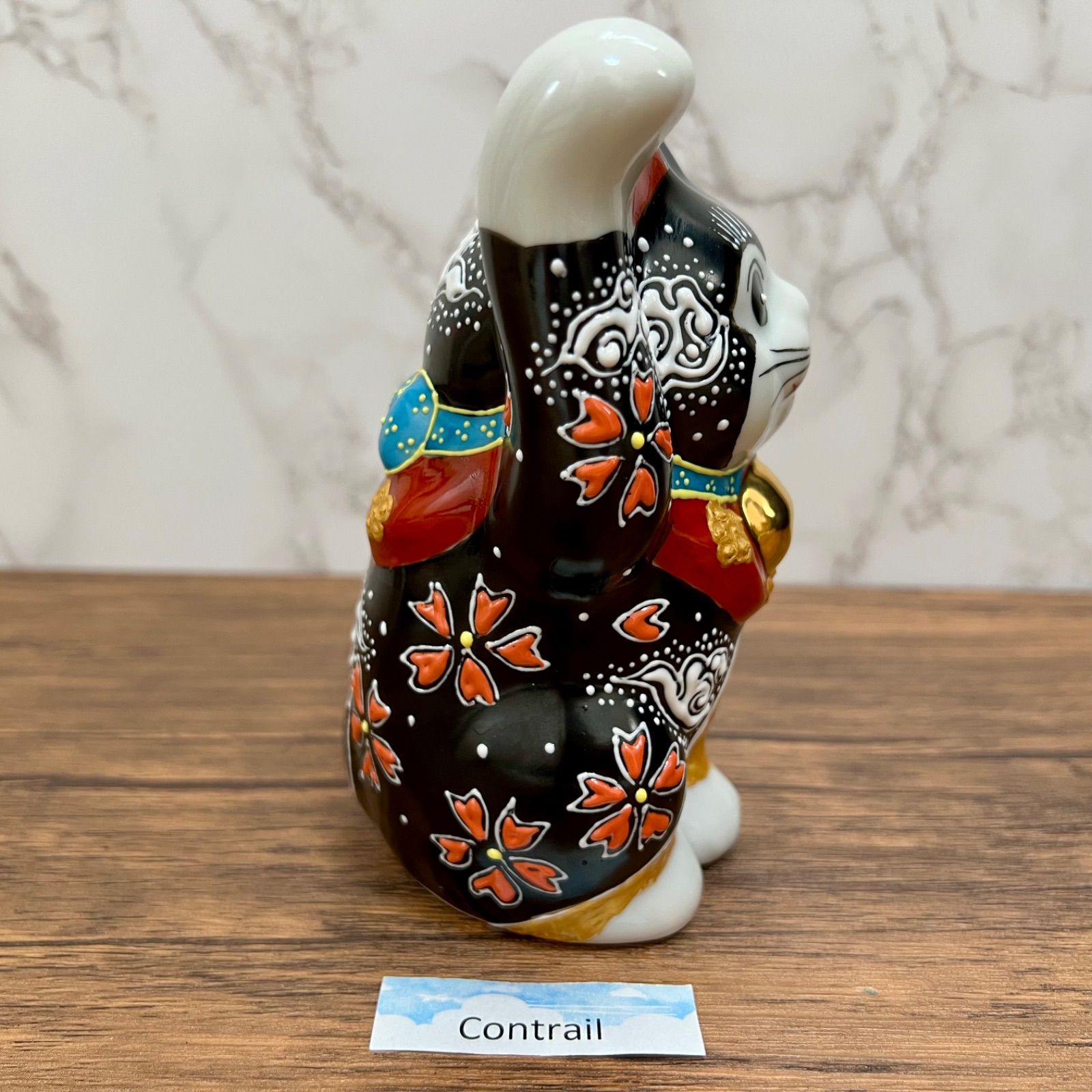 九谷焼】4.8号 招き猫 金富士 右手 金運招福 縁起物 Maneki Neko