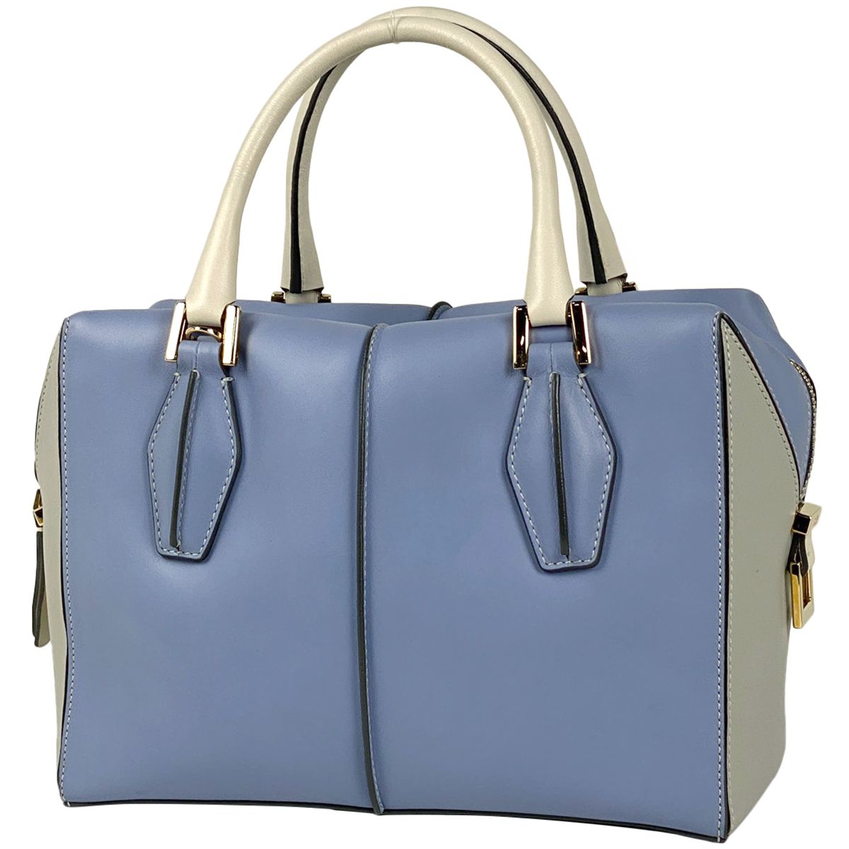 ◇レア美品◇トッズ　Dキューブ　2wayショルダーバッグ　バイカラー　レザー トッズ TOD'S Dキューブ ハンドバッグ 2WAY ショルダーバッグ