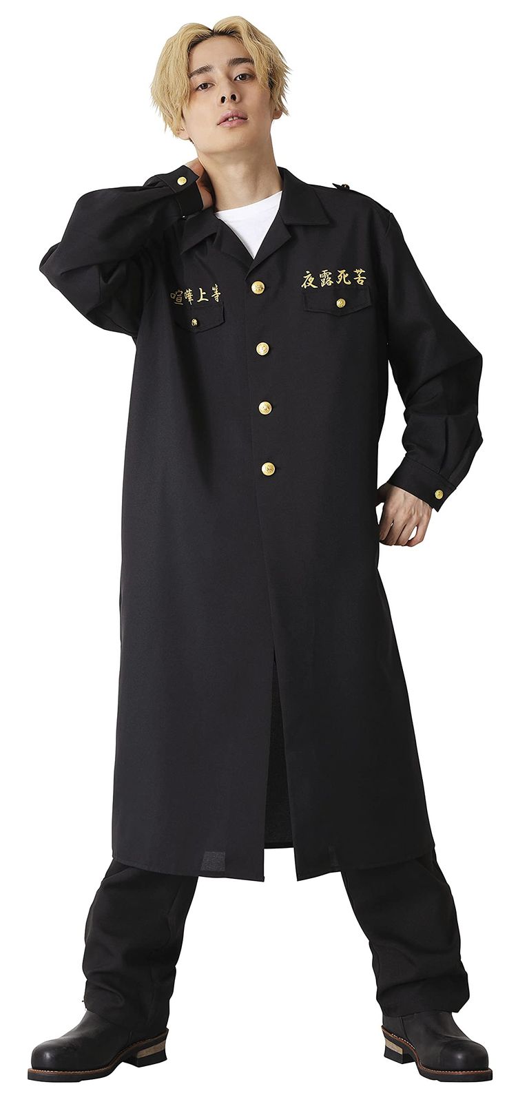 クリアストーン(Clearstone) コスプレ ハロウィン 特攻服 金ボタン メンズ ブラック