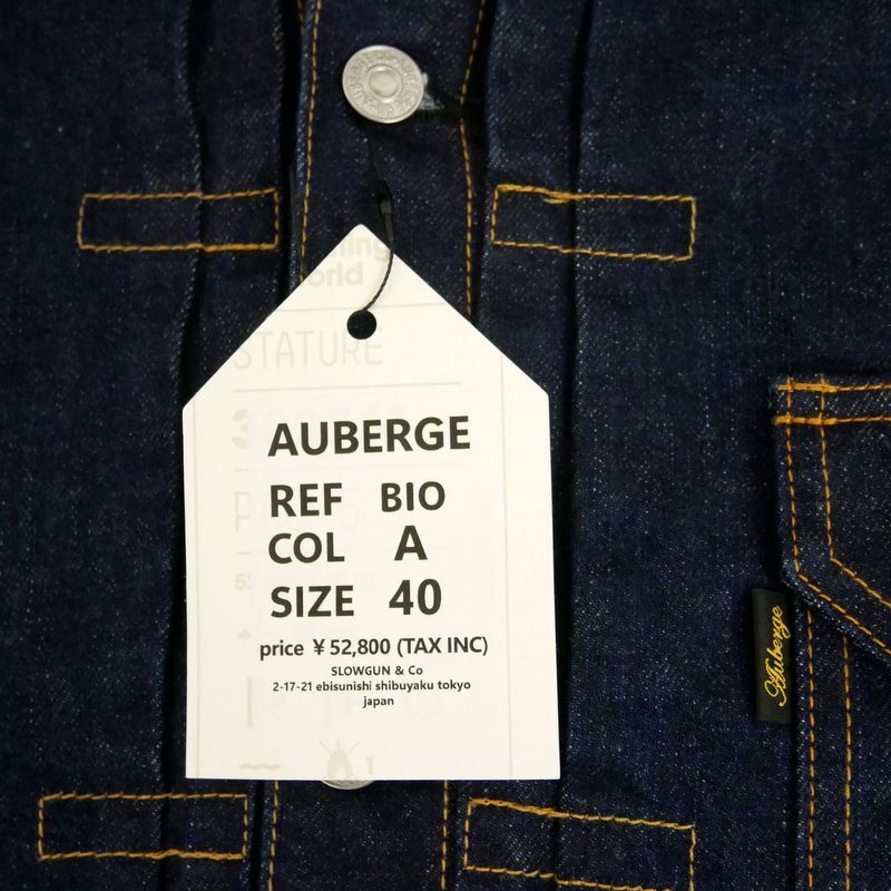 AUBERGE オーベルジュ 国内正規 25SS BIO OW デニムジャケット Gジャン 