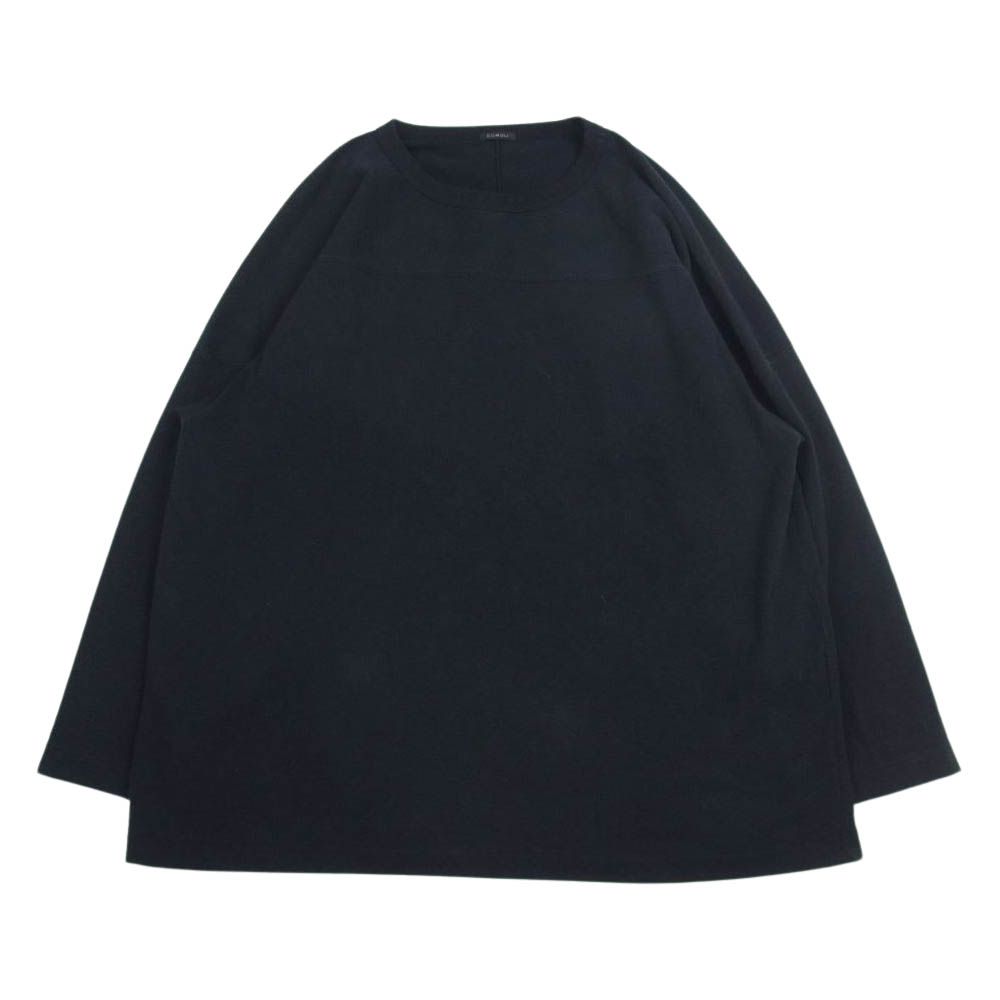 COMOLI コモリ 22SS V01-05005 フットボール Tシャツ ブラック系 