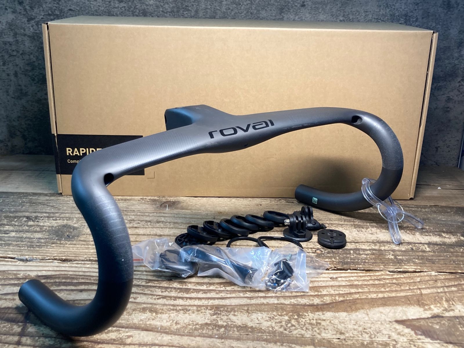 JM373 ロヴァール ROVAL RAPIDE RD COCKPIT 一体型 カーボン ドロップハンドル Φ31.8 380|75MM
