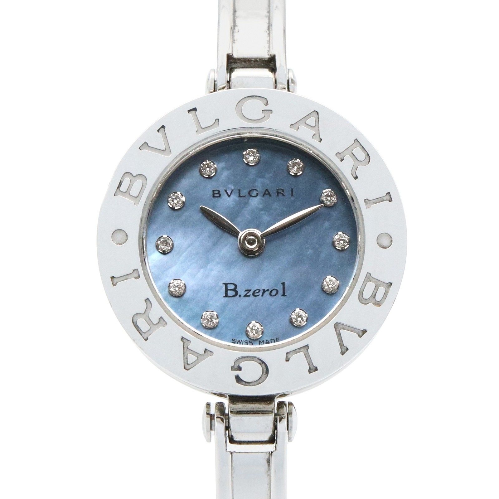 ブルガリ BVLGARI 腕時計 B-zero1 BZ22S ブルーシェル ステンレススチール B-zero1 レディース Used A