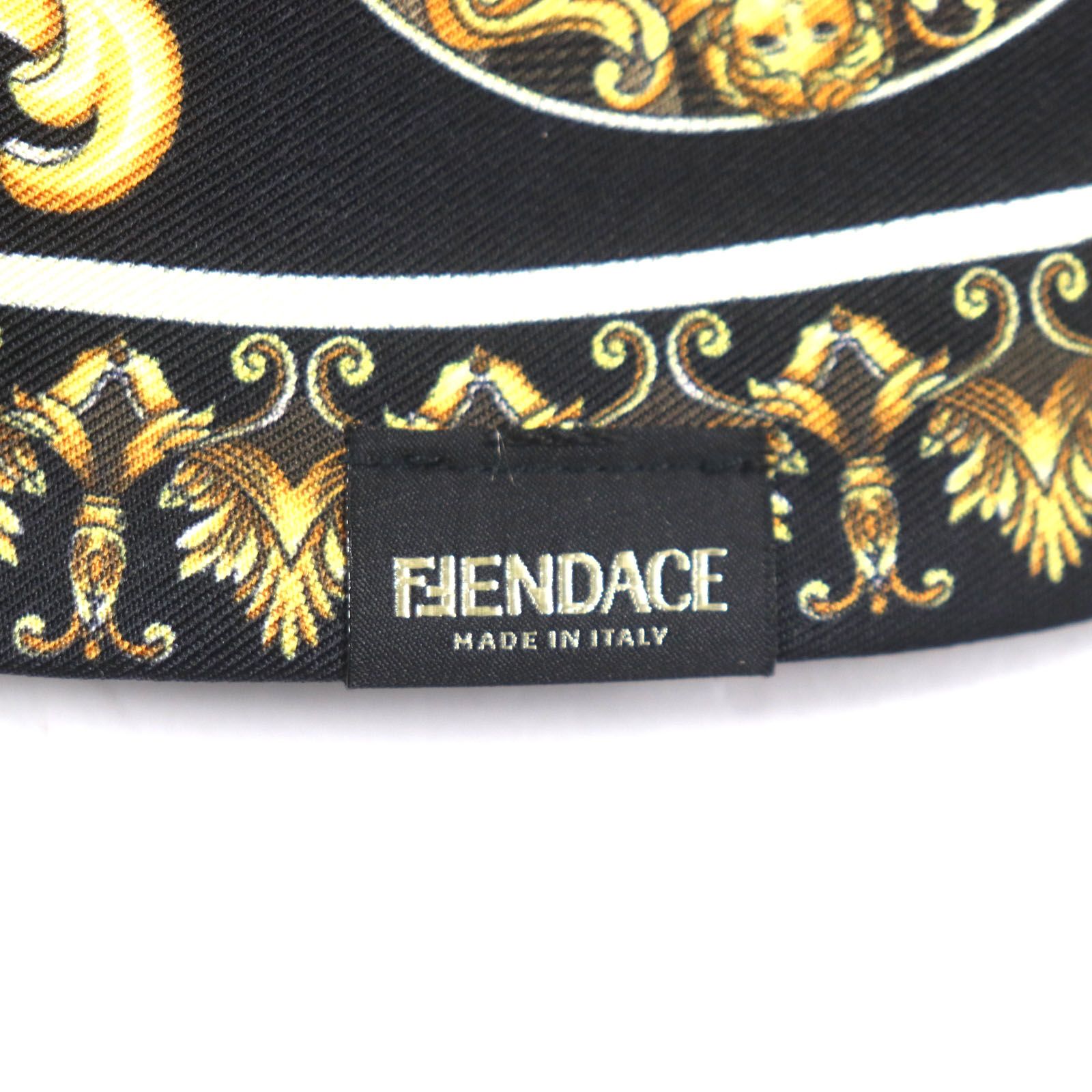 極美品▽FENDI VERSACE フェンディ ヴェルサーチ FXQ698 総柄 ズッカ柄  