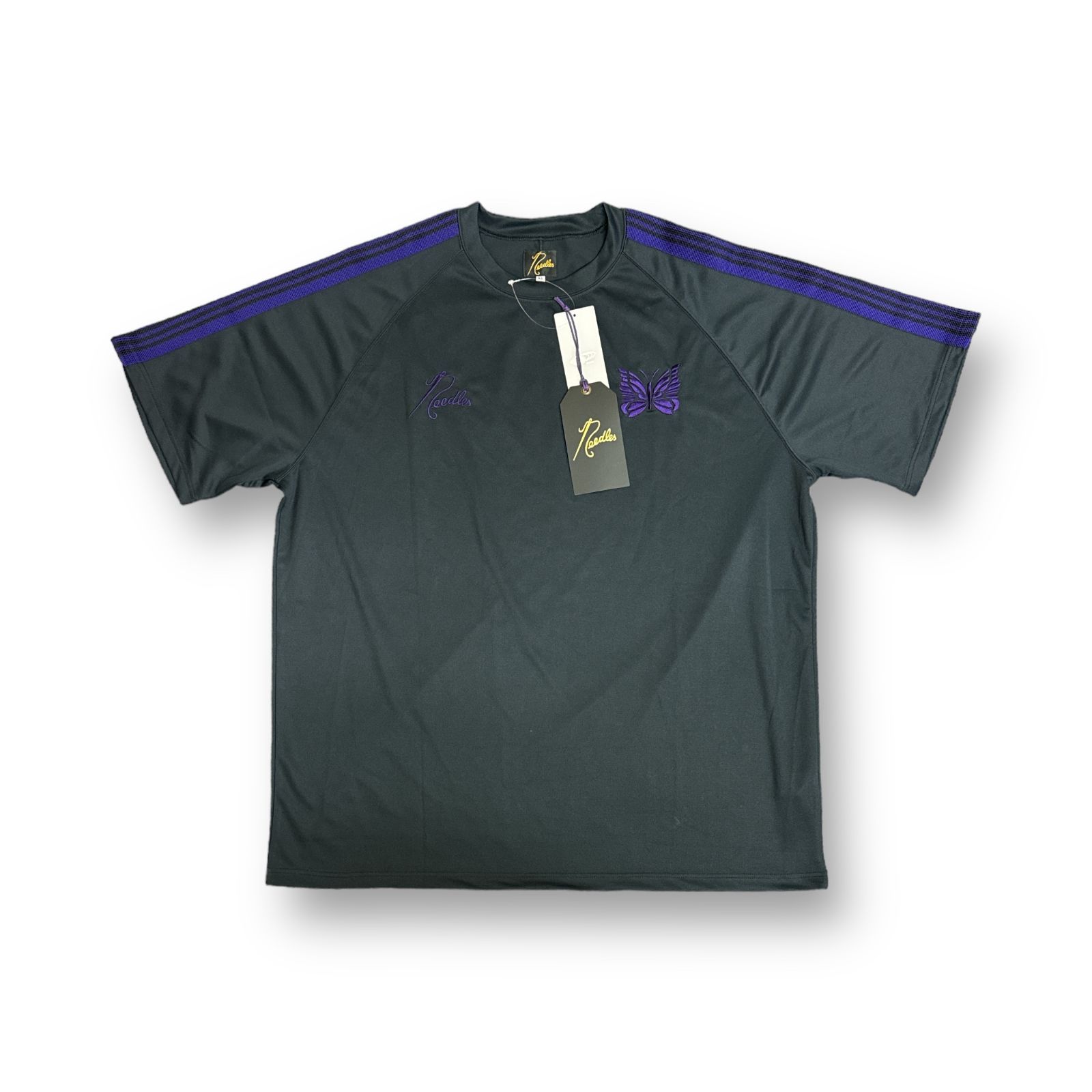新品 Needles × BEAMS 別注 GAME SHIRT ゲームTシャツ ユニフォーム カットソー ニードルス ビームス 0T1522 ブラック XL 70808A6