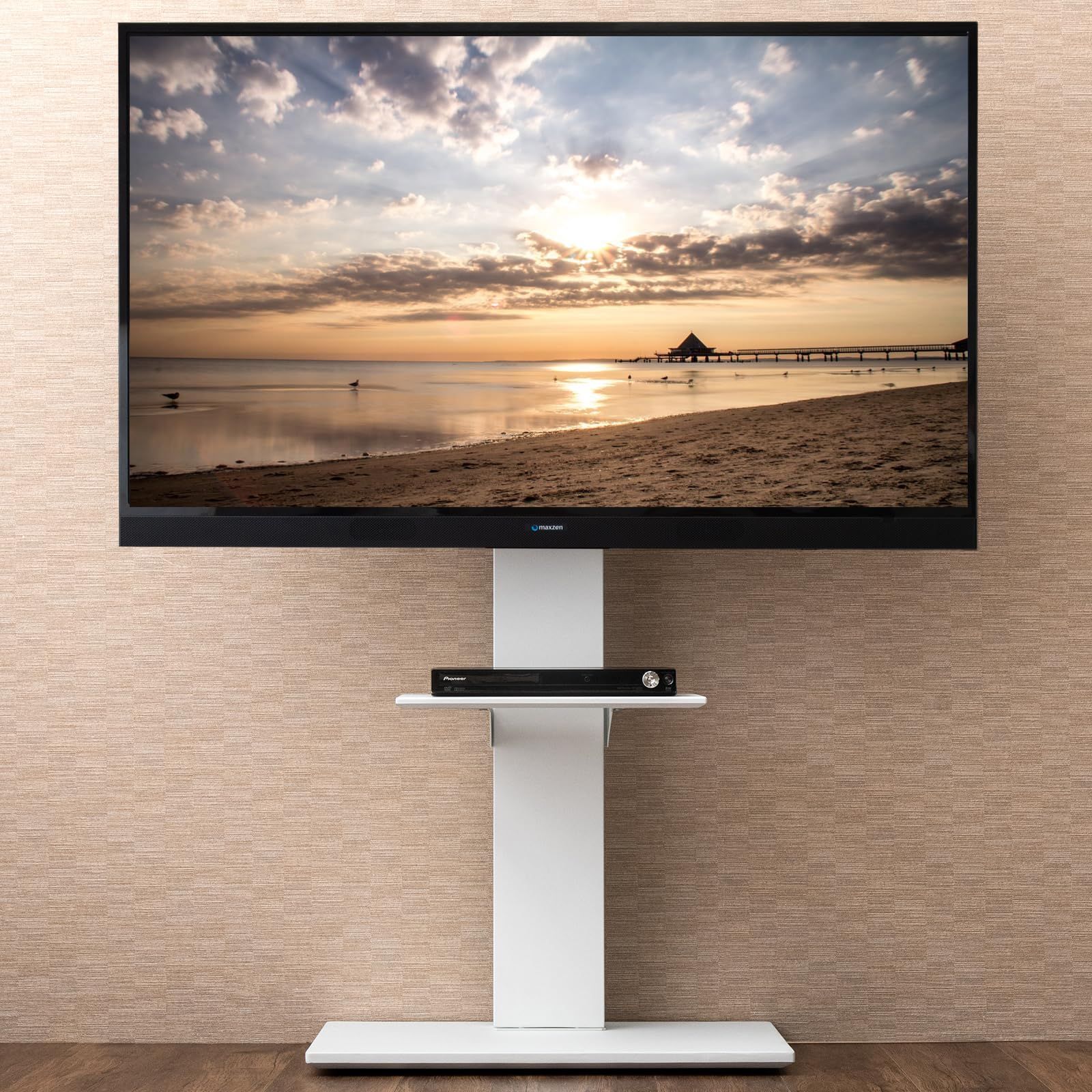 テレビ台 壁寄せ首振りハイタイプ ロータイプ高さ調節 32〜77インチ対応 タンスのゲン テレビスタンド テレビ台 壁寄せ 首振り ハイ